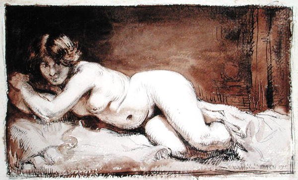 Naga postać kobieca autorstwa William Orpen