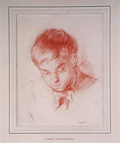 Portret Alberta Rothensteina (Rutherstone) (1881-1953) 1899 (czerwony ołówek na papierze) autorstwa William Orpen