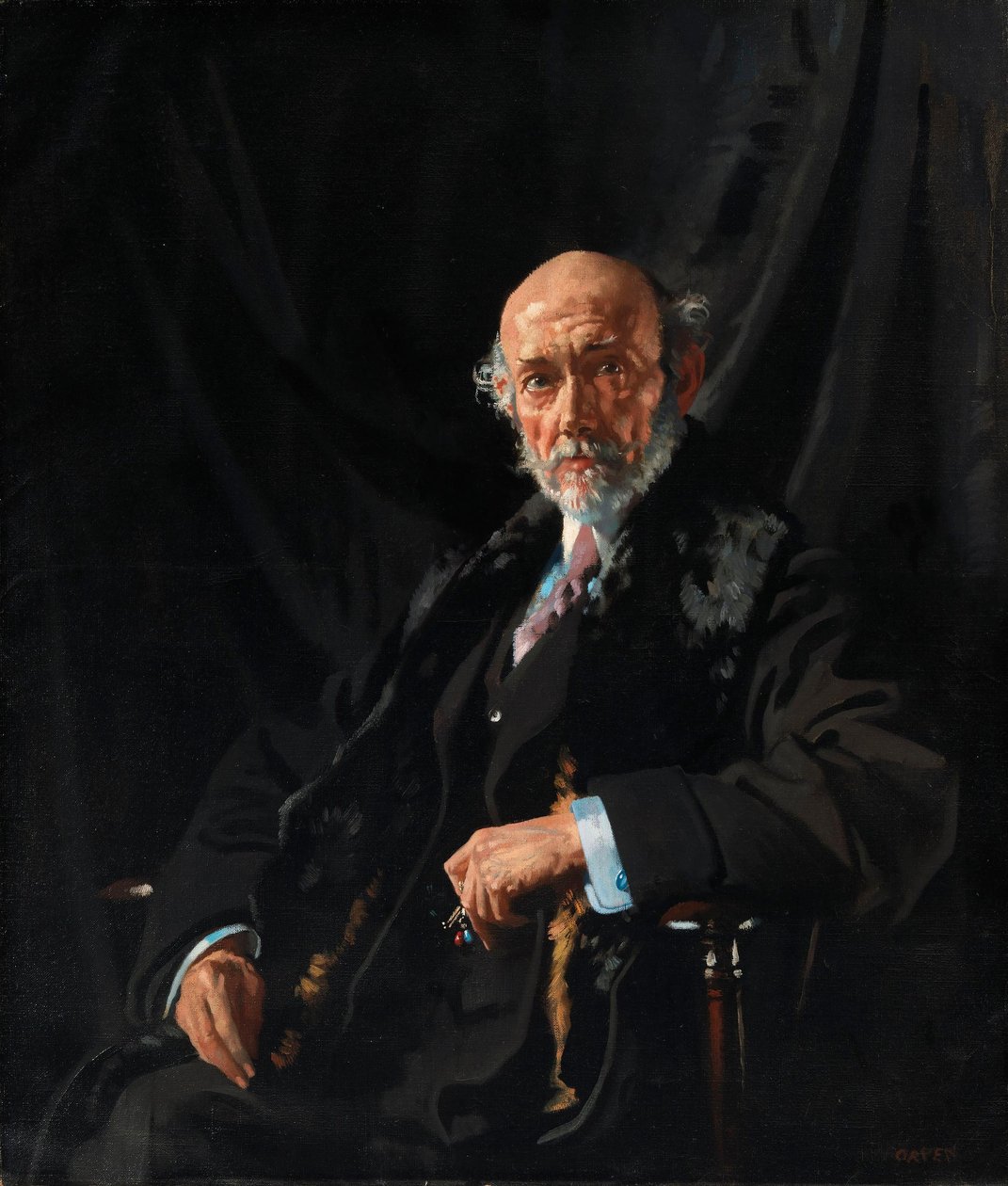 Portret dr. E. J. Dillona, korespondenta wojennego i publicysty autorstwa William Orpen