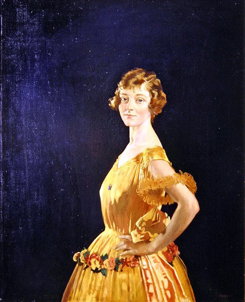 Portret panny Simpson (olej na płótnie) autorstwa William Orpen