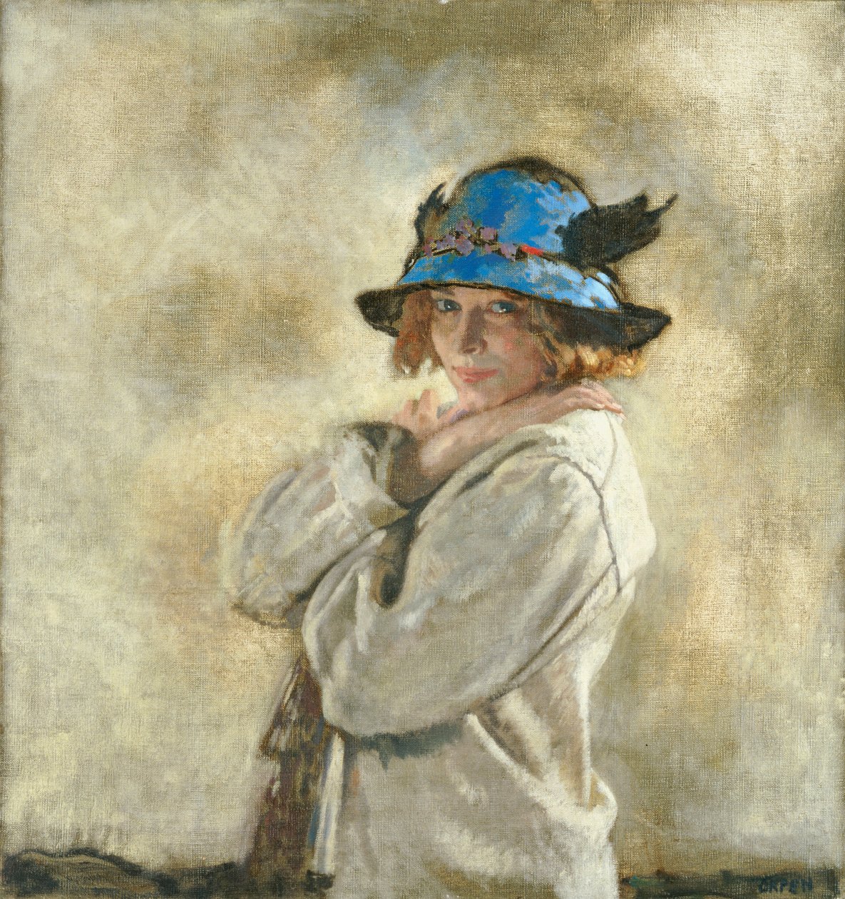 Niebieski kapelusz, 1912 autorstwa William Orpen