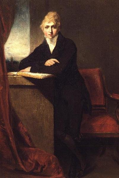 Portret Charlesa Townleya (1784-1861) we wnętrzu (olej na płótnie) autorstwa William Owen