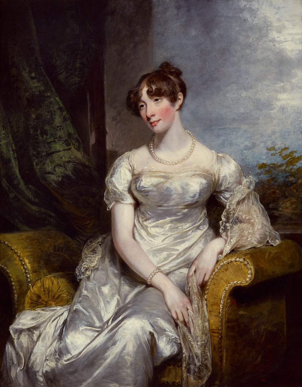 Portret Louisy, Lady Lovaine, późniejszej hrabiny Beverley (olej na płótnie) autorstwa William Owen