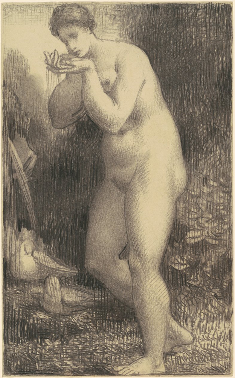 Nagie picie przy fontannie autorstwa William P. Babcock
