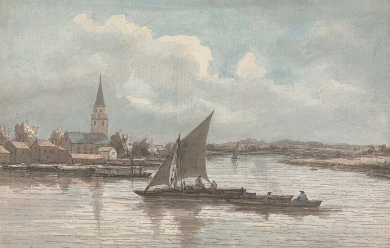 Widok na Tamizę w Battersea autorstwa William P. Sherlock