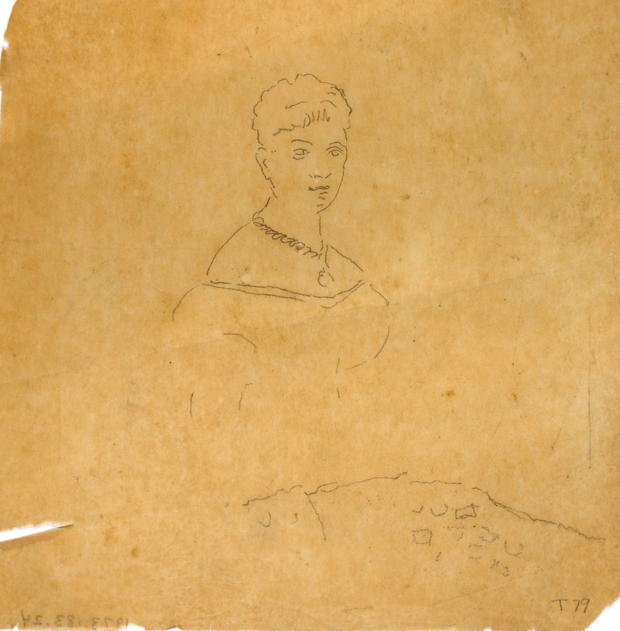 Dame im Abendkleid mit Figur der Venus von Milo autorstwa William Page