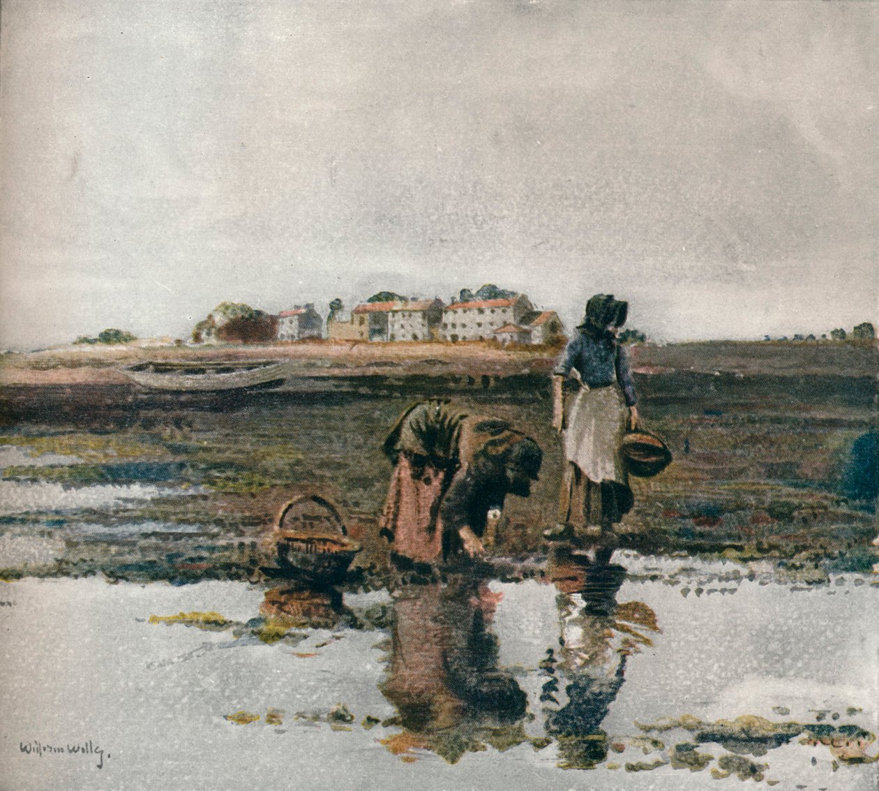 Zbieranie małży, ok. 1908 r. autorstwa William Page Atkinson Wells