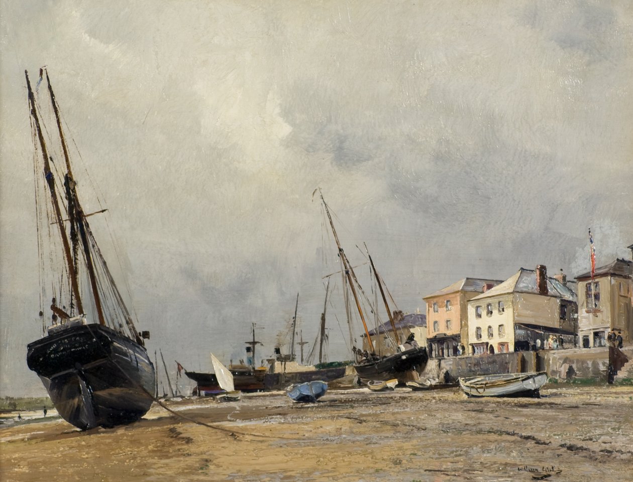 „Dwie siostry” i „Francis Beddoe” (olej na pokładzie) autorstwa William Page Atkinson Wells