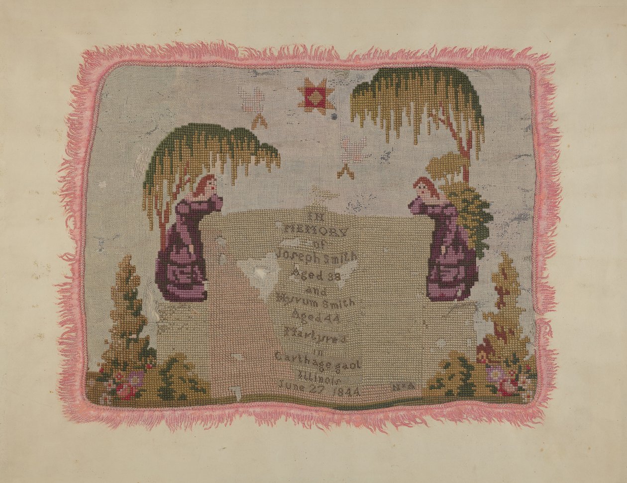 Haft żałobny autorstwa William Parkinson