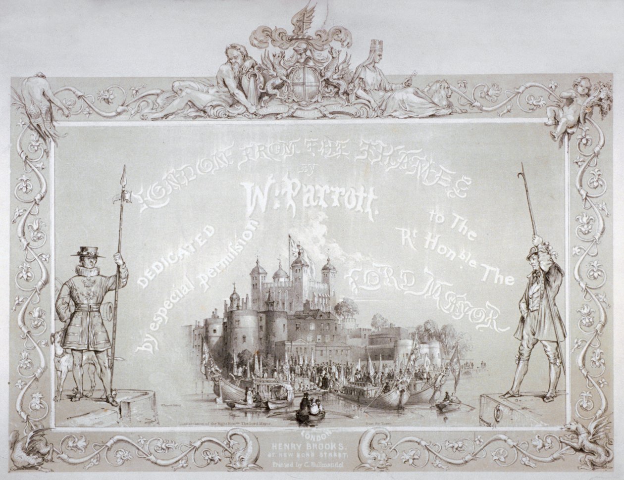 Lord Mayor Thomas Johnson i jego świta wyruszają z Tower of London, 1840 r autorstwa William Parrott