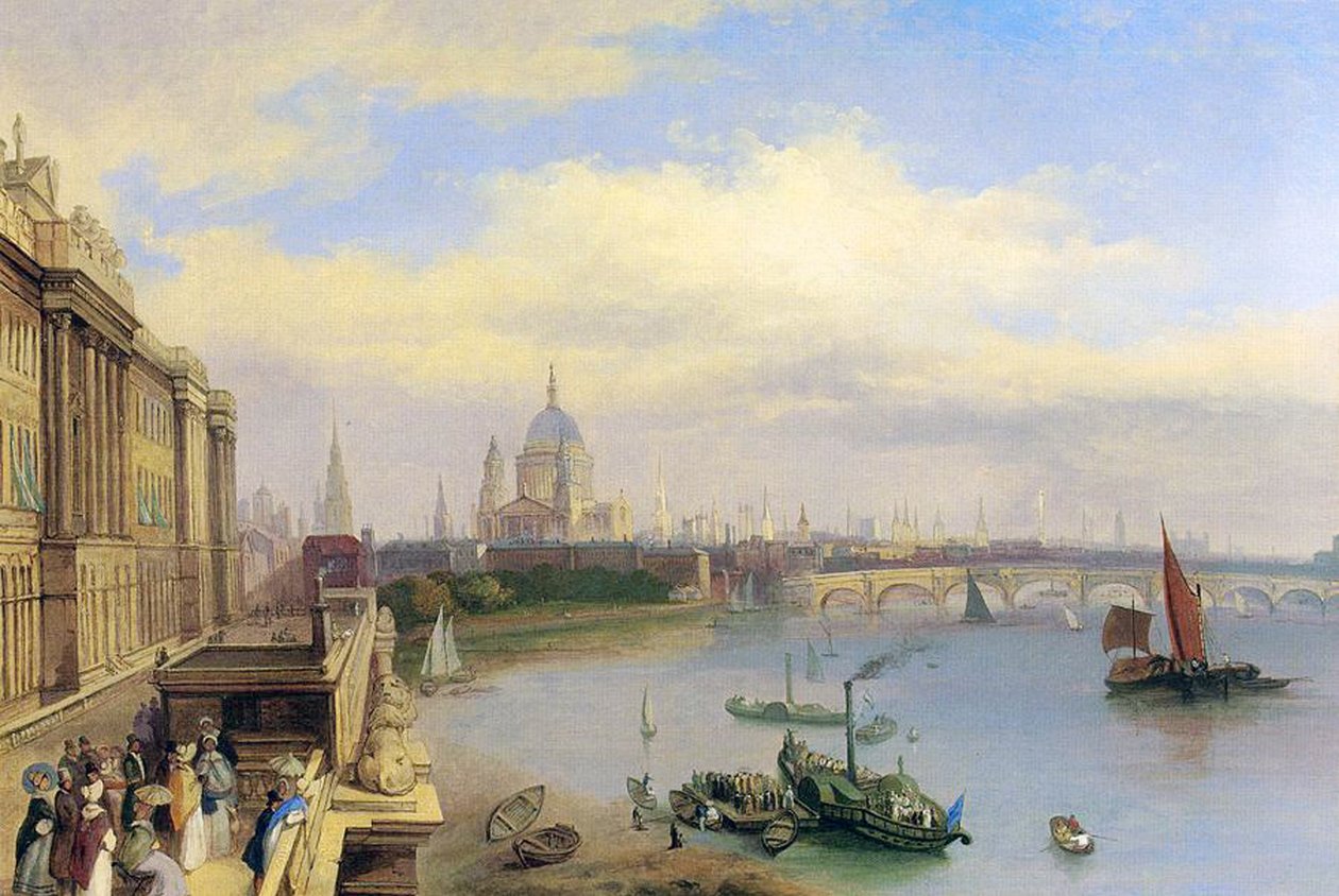 Tamiza i Katedra Św. Pawła z Somerset House autorstwa William Parrott