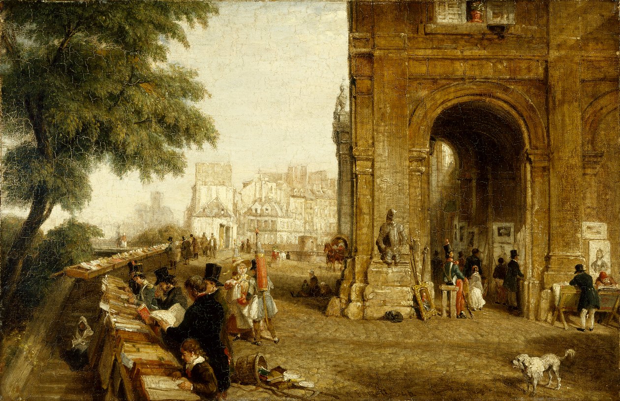 Quai Conti w Paryżu w 1846 roku (olej na płótnie) autorstwa William Parrott