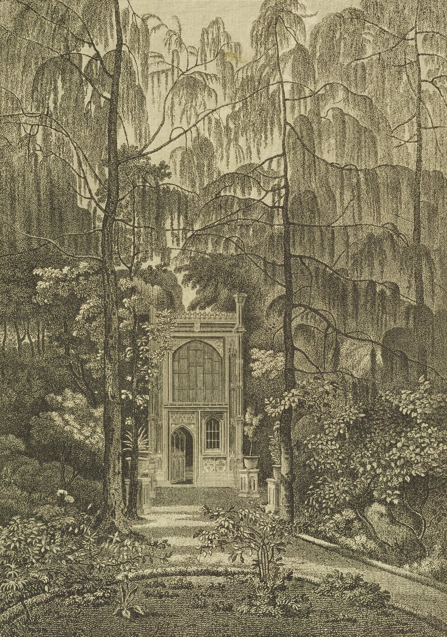 Widok Kaplicy w Ogrodzie na Truskawkowym Wzgórzu, ryt Godfreya, 1784 autorstwa William Pars