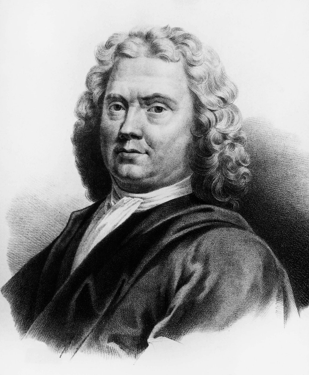 Portret Hermana Boerhaave (1668-1738), holenderskiego lekarza, chemika i botanika, grawer autorstwa Nicolas Toussaint Charlet