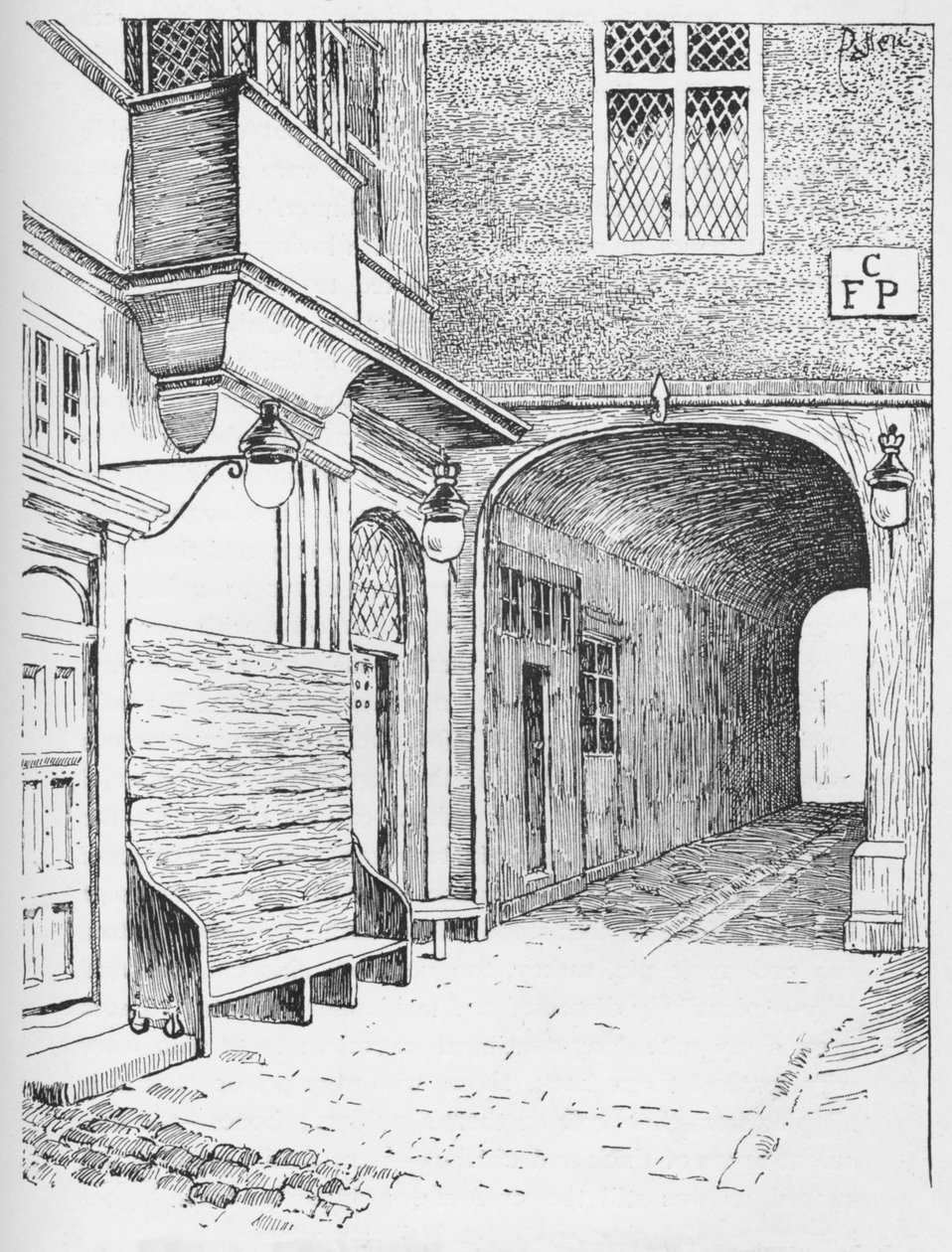 Wejście do Oddziału Mówców w postaci przed pożarem, ok. 1897 r. autorstwa William Patten