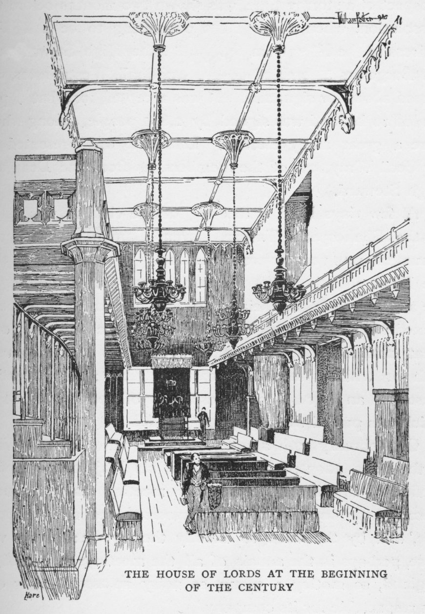 Izba Lordów na początku wieku, ok. 1897 r. autorstwa William Patten