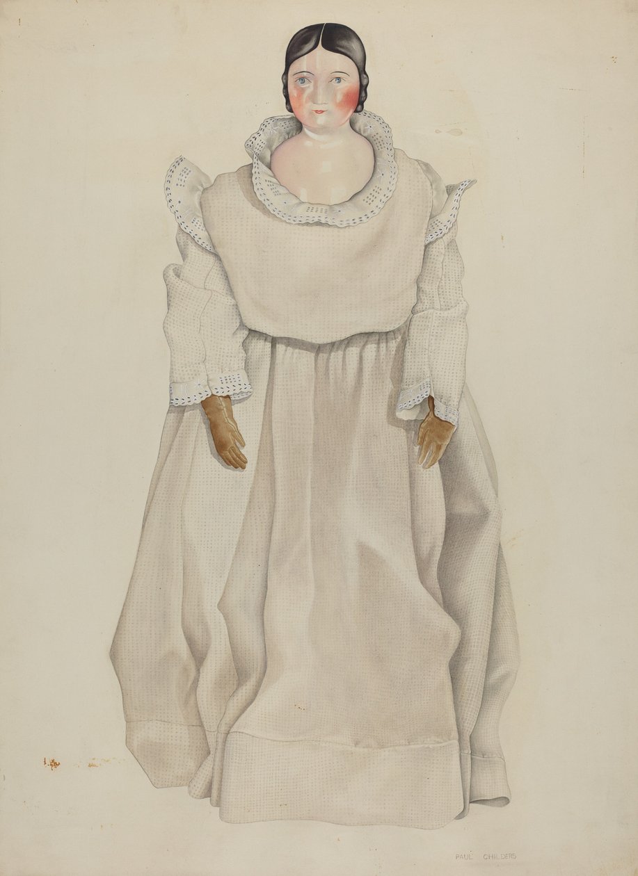Chińska lalka z głową autorstwa William Paul Childers