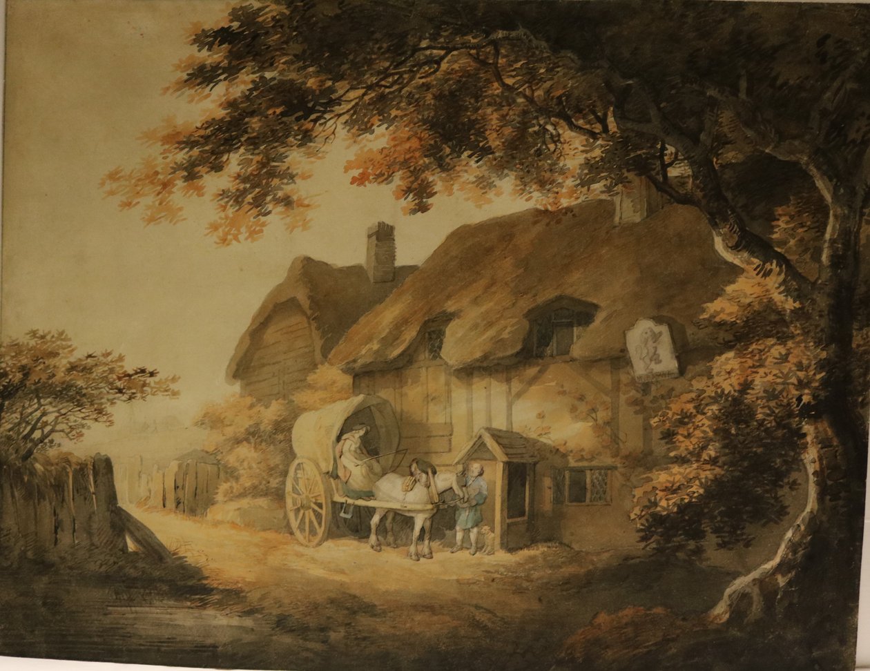 Przydrożny zajazd, ok. 1800 (akwarela na papierze) autorstwa William Payne