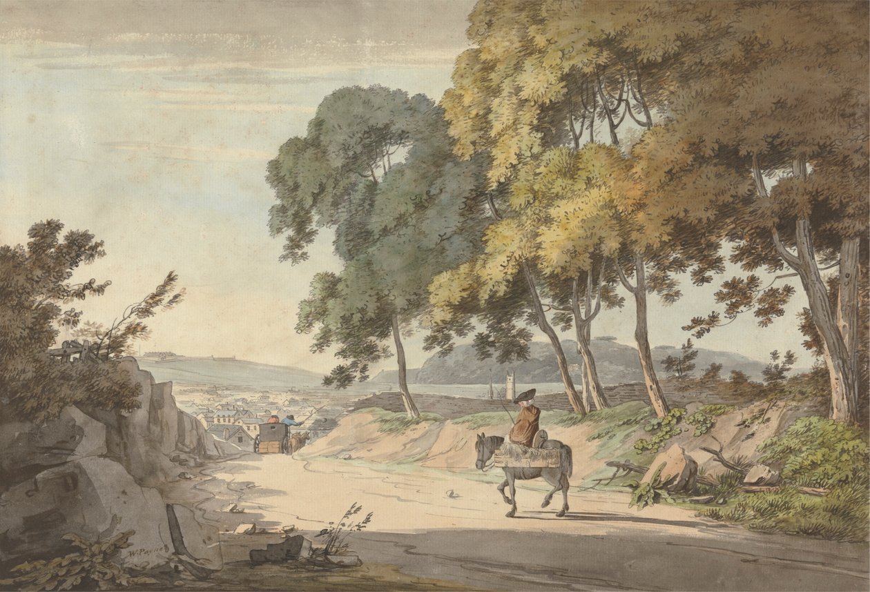 Vista de Plymouth tirada do Seven Trees, Exeter Roadpolish autorstwa William Payne
