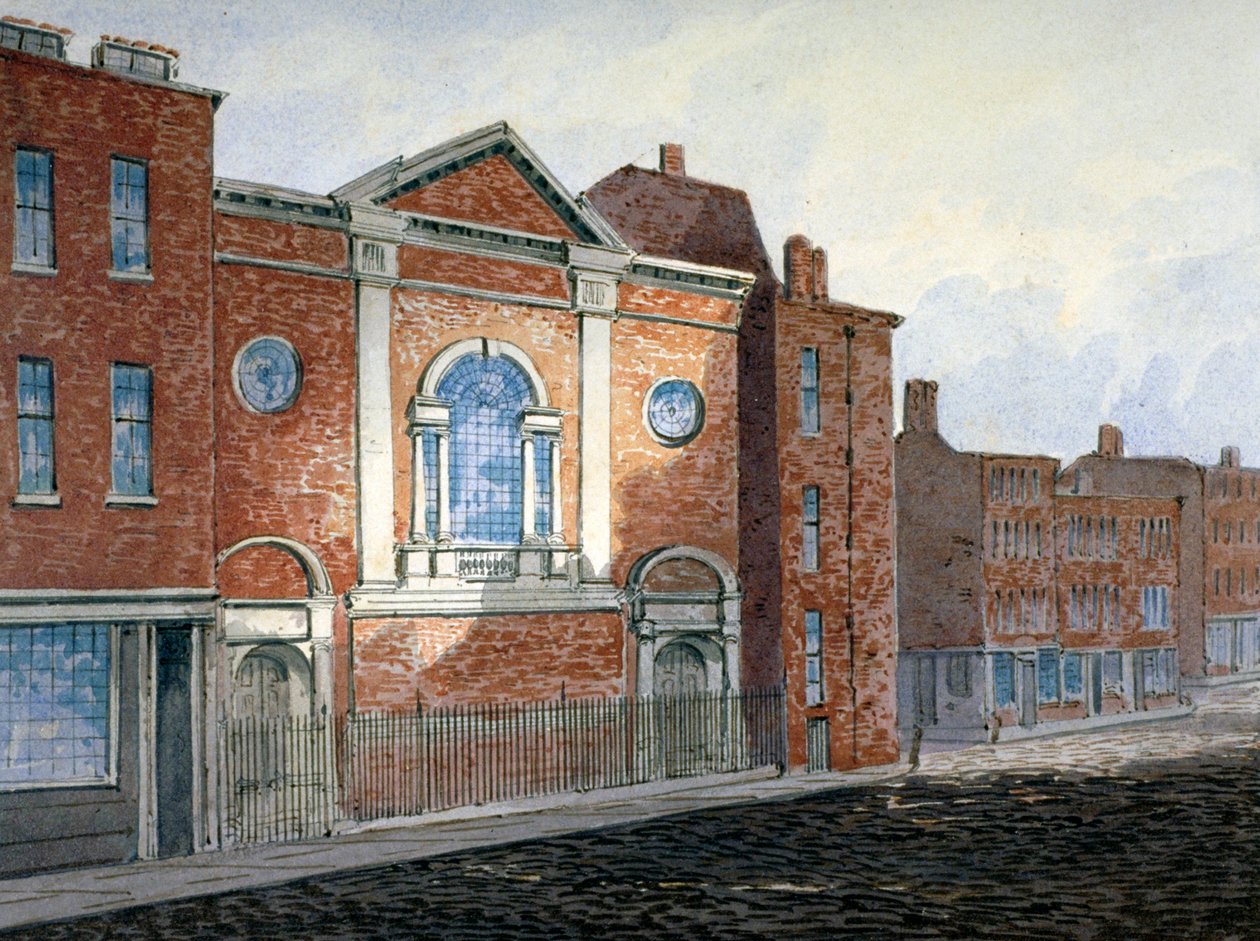 Kościół św. Alfege, mur londyński, Londyn, c1814 autorstwa William Pearson