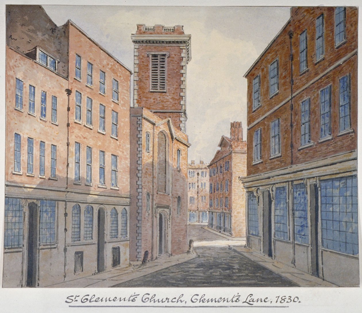 Kościół św. Klemensa, Eastcheap, City of London, 1830 autorstwa William Pearson