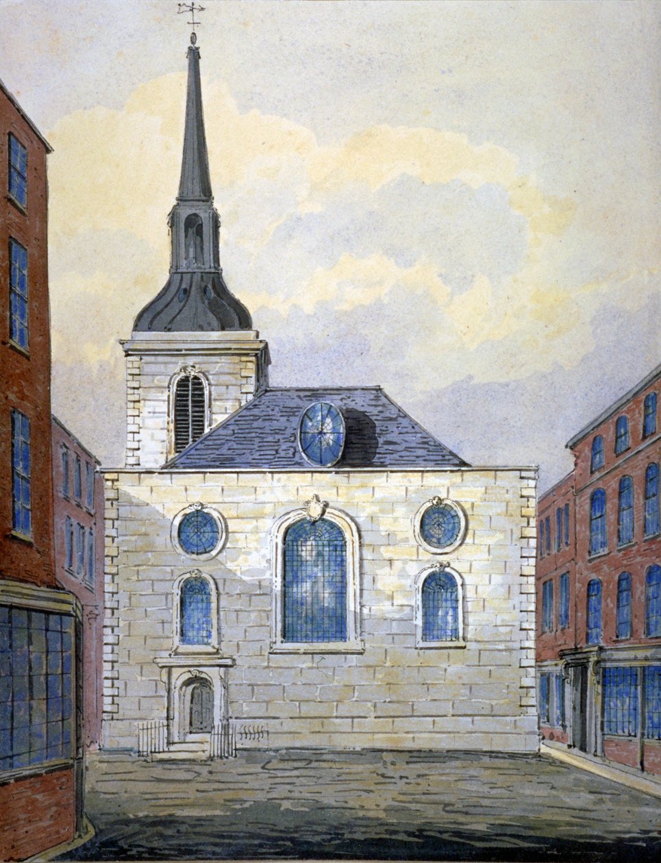 Kościół St Mary Abchurch, City of London, c1815 autorstwa William Pearson
