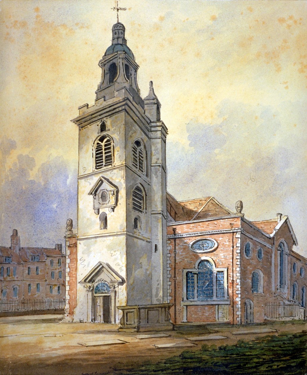 Kościół Najświętszej Marii Panny, Whitechapel, Londyn, c1815 autorstwa William Pearson