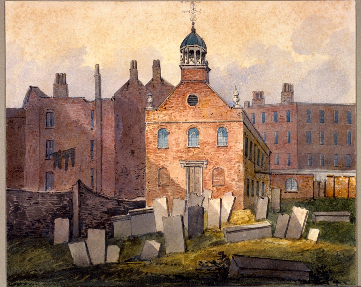 Stary kościół St Marylebone, Londyn, c1815 autorstwa William Pearson