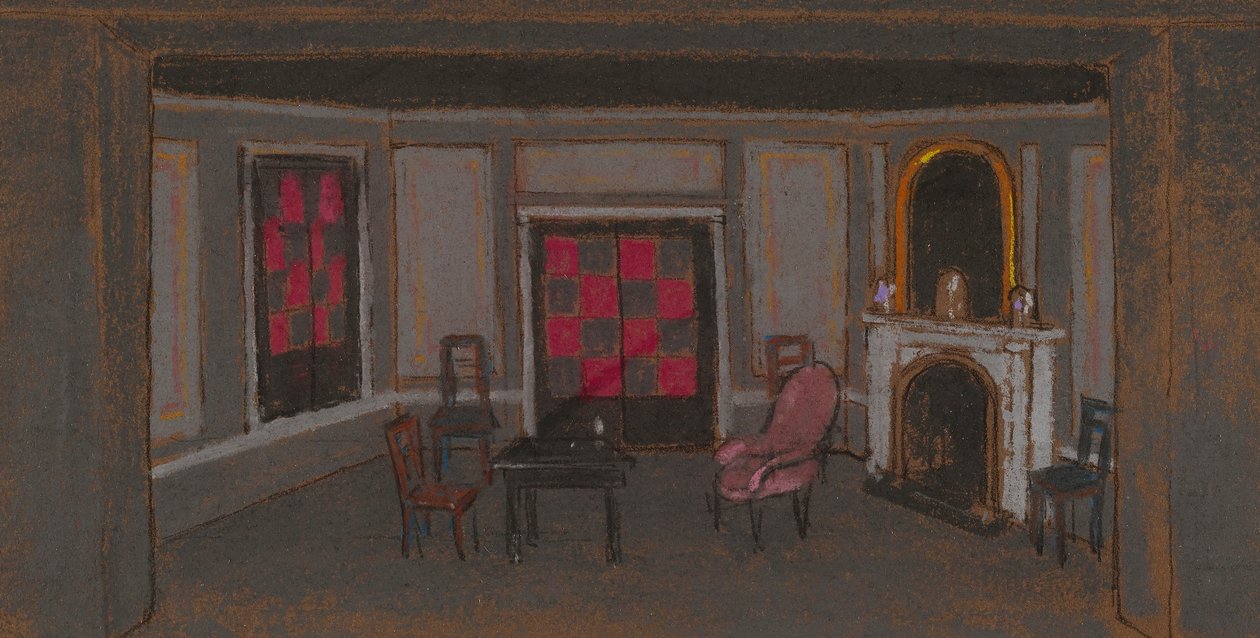 Salon Alicji - Fałszywe proscenium (scenografia) autorstwa William Penhallow Henderson