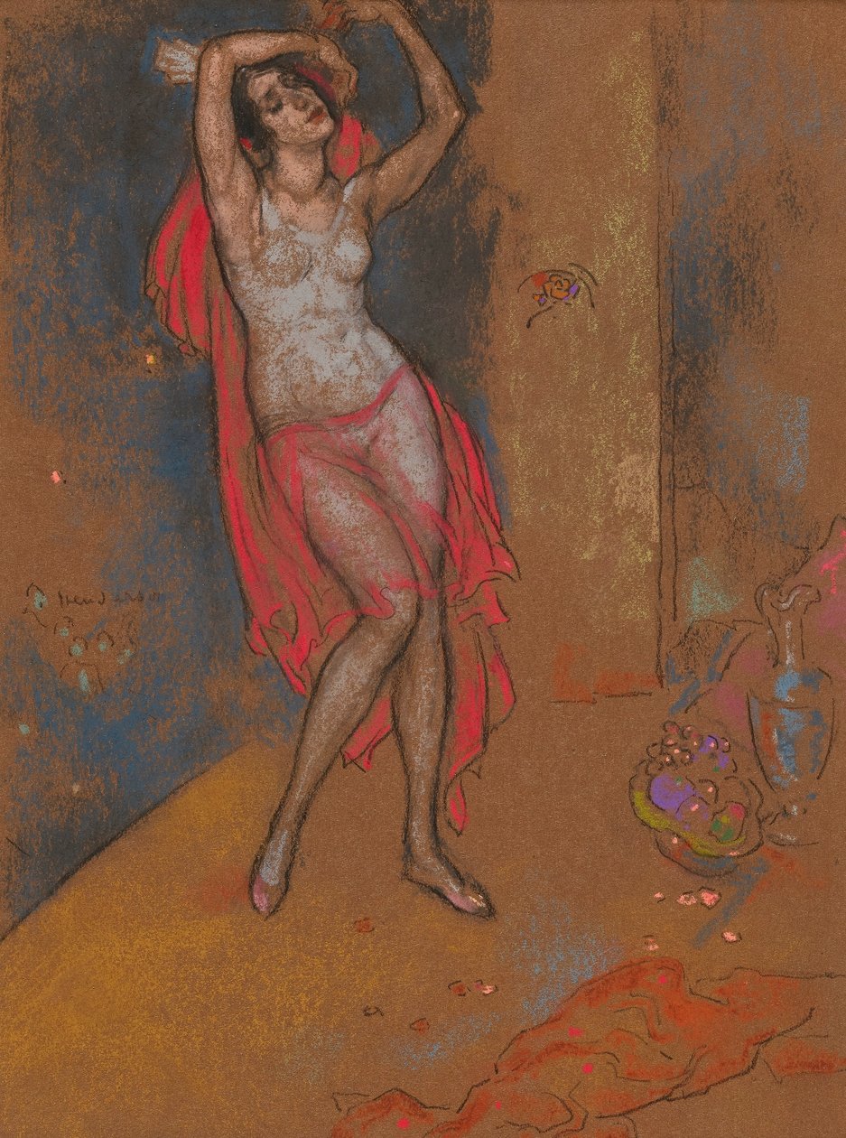 Anna Pavlova w orientalnej fantazji, Chicago, 1915-16 autorstwa William Penhallow Henderson