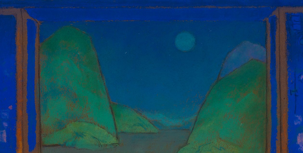 Brzeg morza (scenografia do filmu Alicja w Krainie Czarów, 1915) autorstwa William Penhallow Henderson