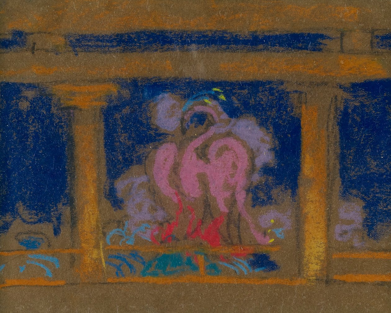 Studium do sceny w filmie Córka niebios, Santa Fe, 1915 autorstwa William Penhallow Henderson