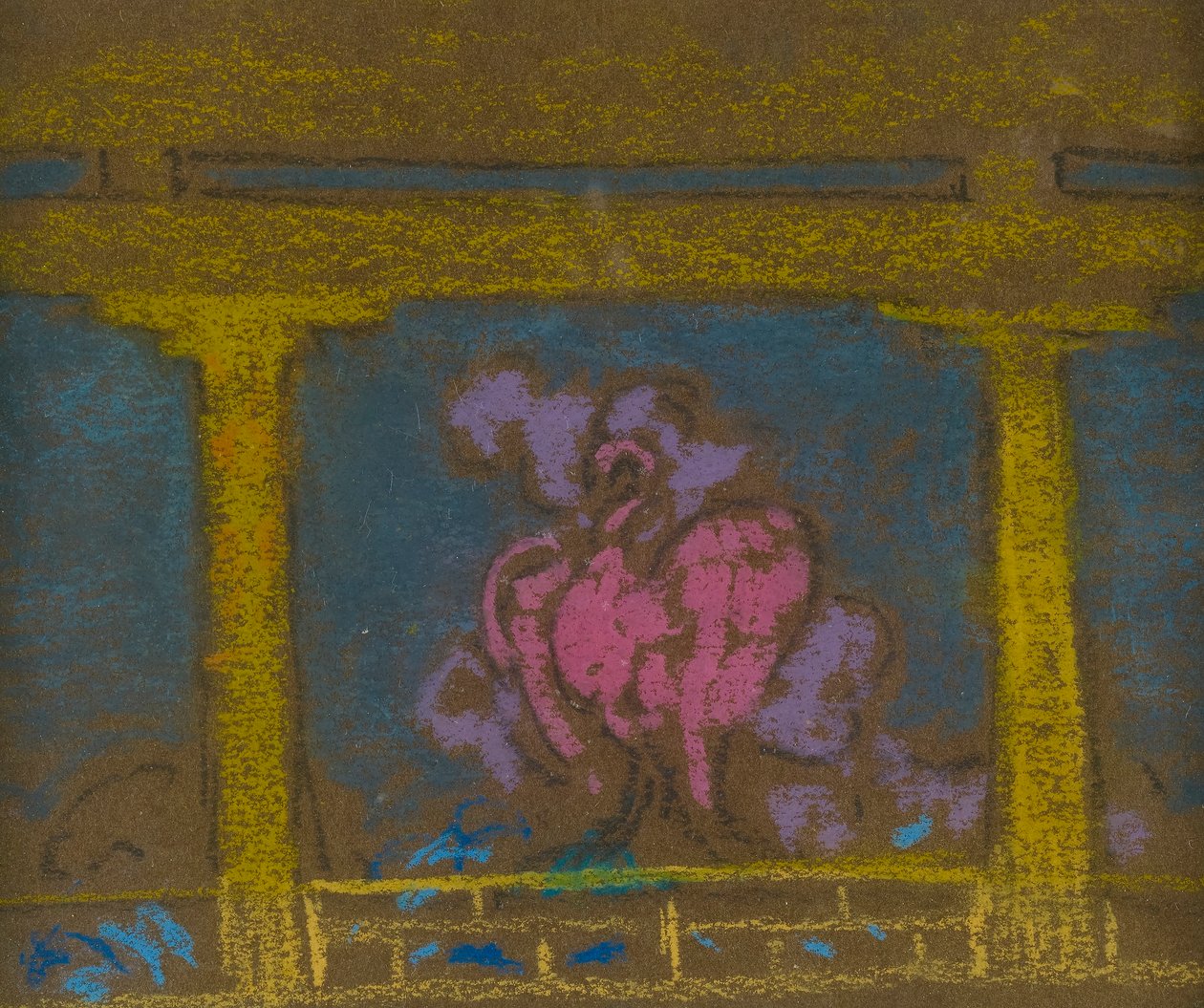 Studium do sceny w filmie Córka niebios, Santa Fe, 1915 autorstwa William Penhallow Henderson