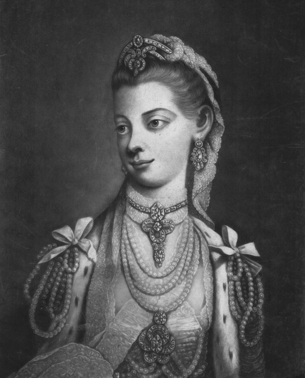 Jej Najdoskonalsza Wysokość Charlotte Queen of Great Britain, 1762 autorstwa William Pether