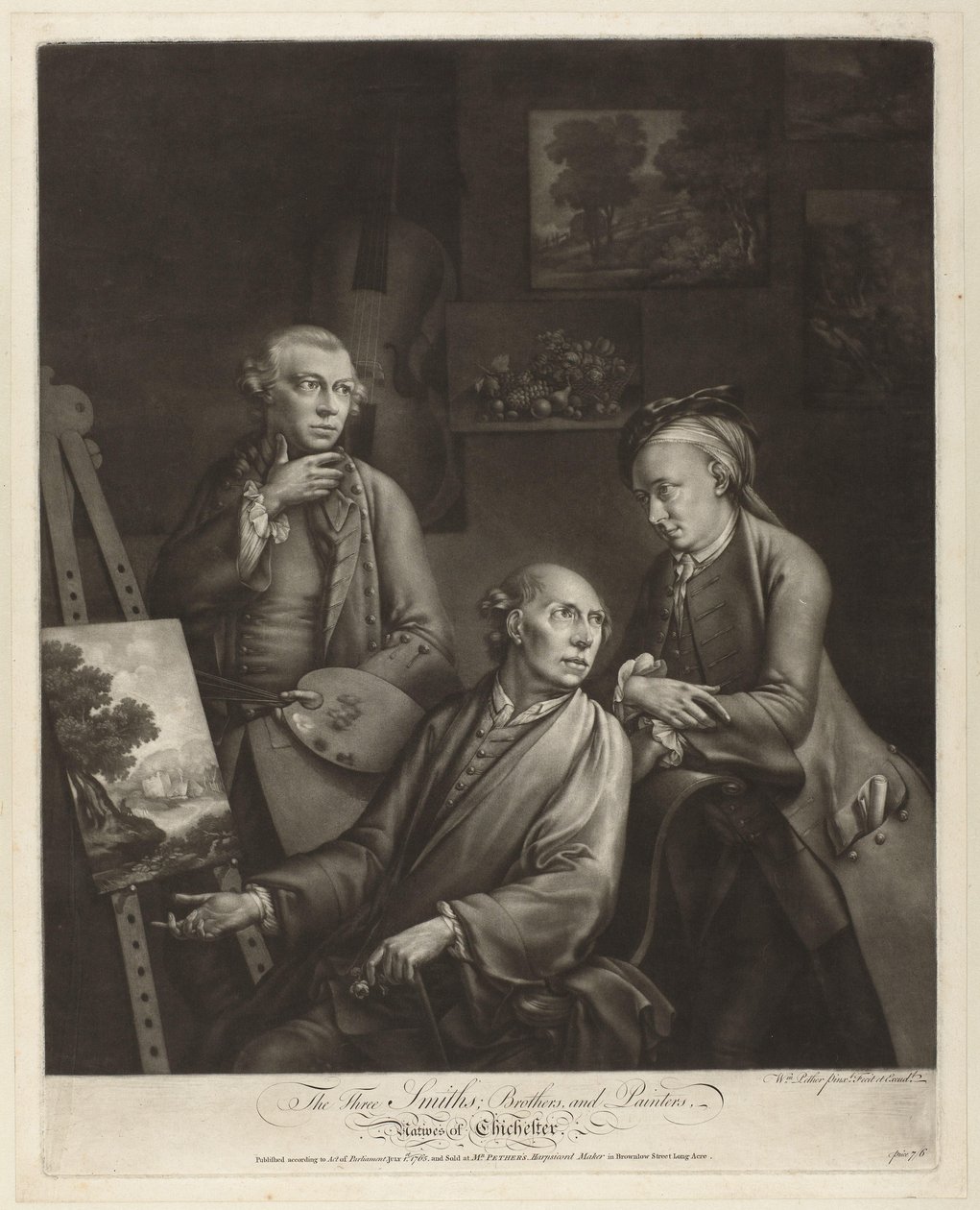 Portret van Williama, Johna i George