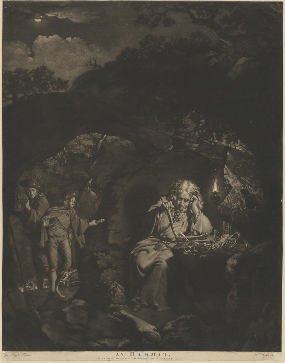 Pustelnik autorstwa William Pether after Joseph Wright
