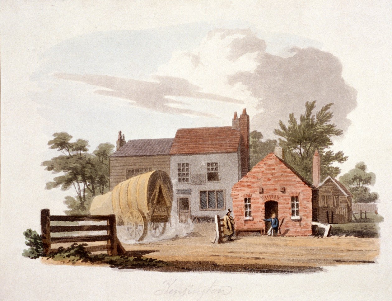 Kensington Turnpike, Londyn, c1810 autorstwa William Pickett
