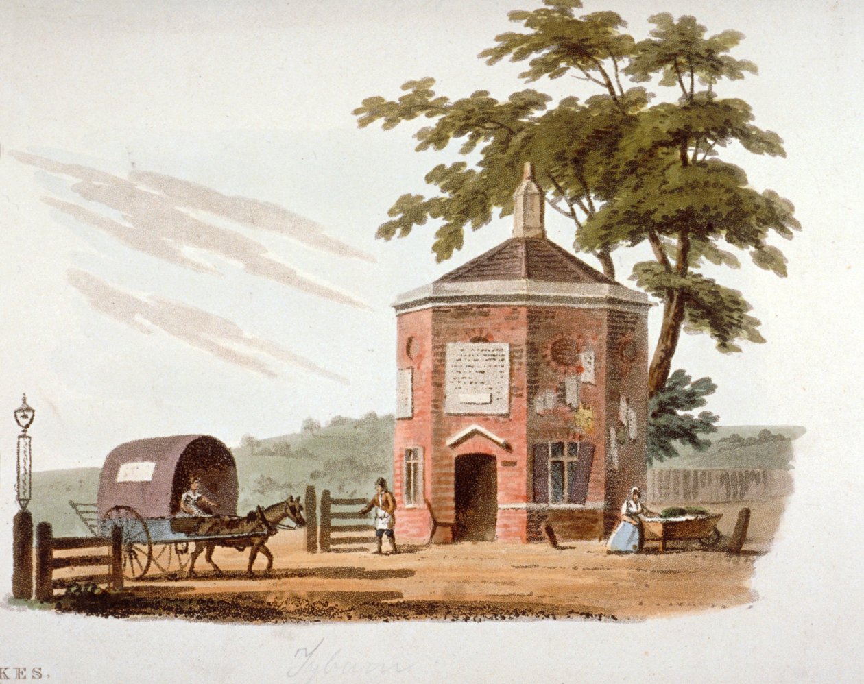Droga Tyburna, Londyn, 1812 r autorstwa William Pickett