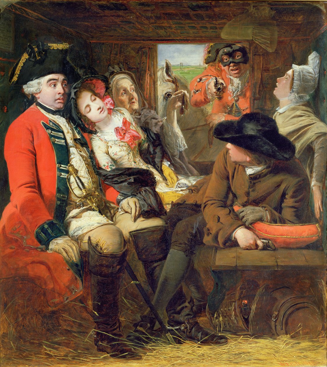Przygoda dyliżansowa, Bagshot Heath, 1848 autorstwa William Powell Frith