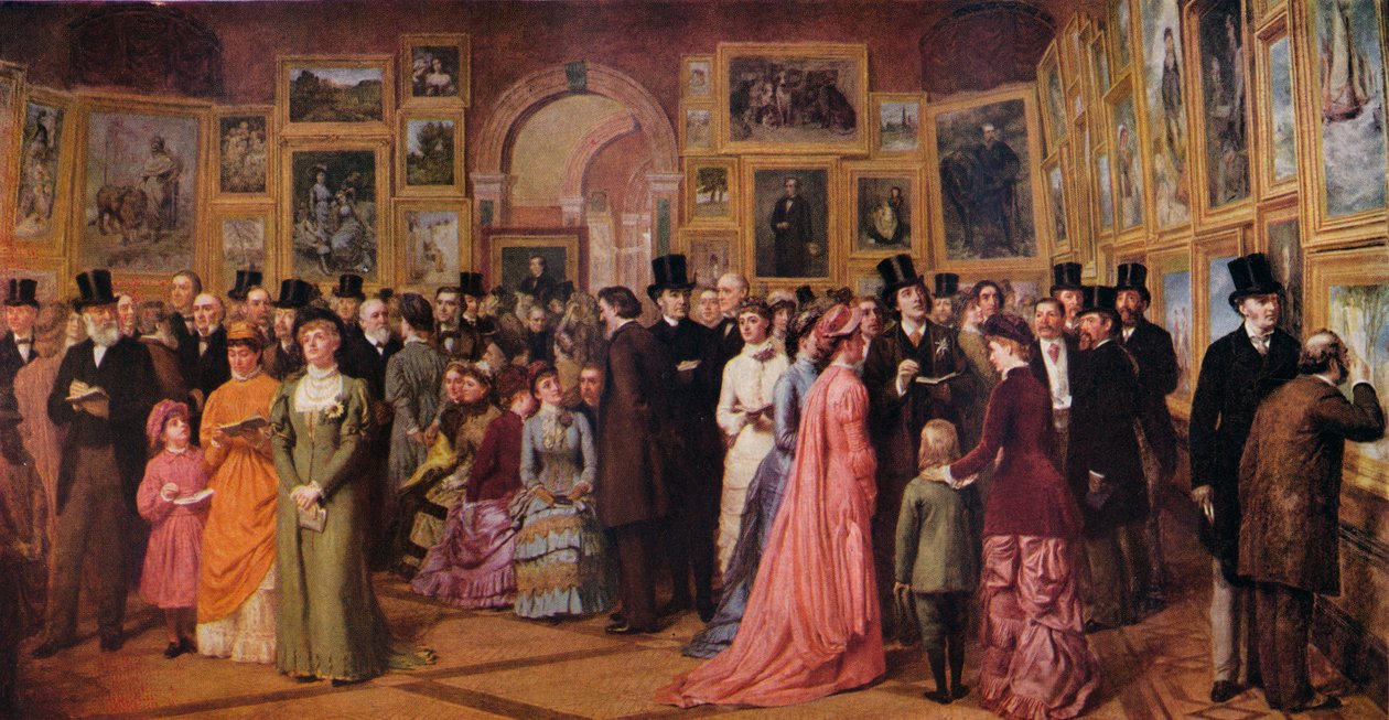 Prywatny widok w Akademii Królewskiej, 1881, 1883 1935 autorstwa William Powell Frith