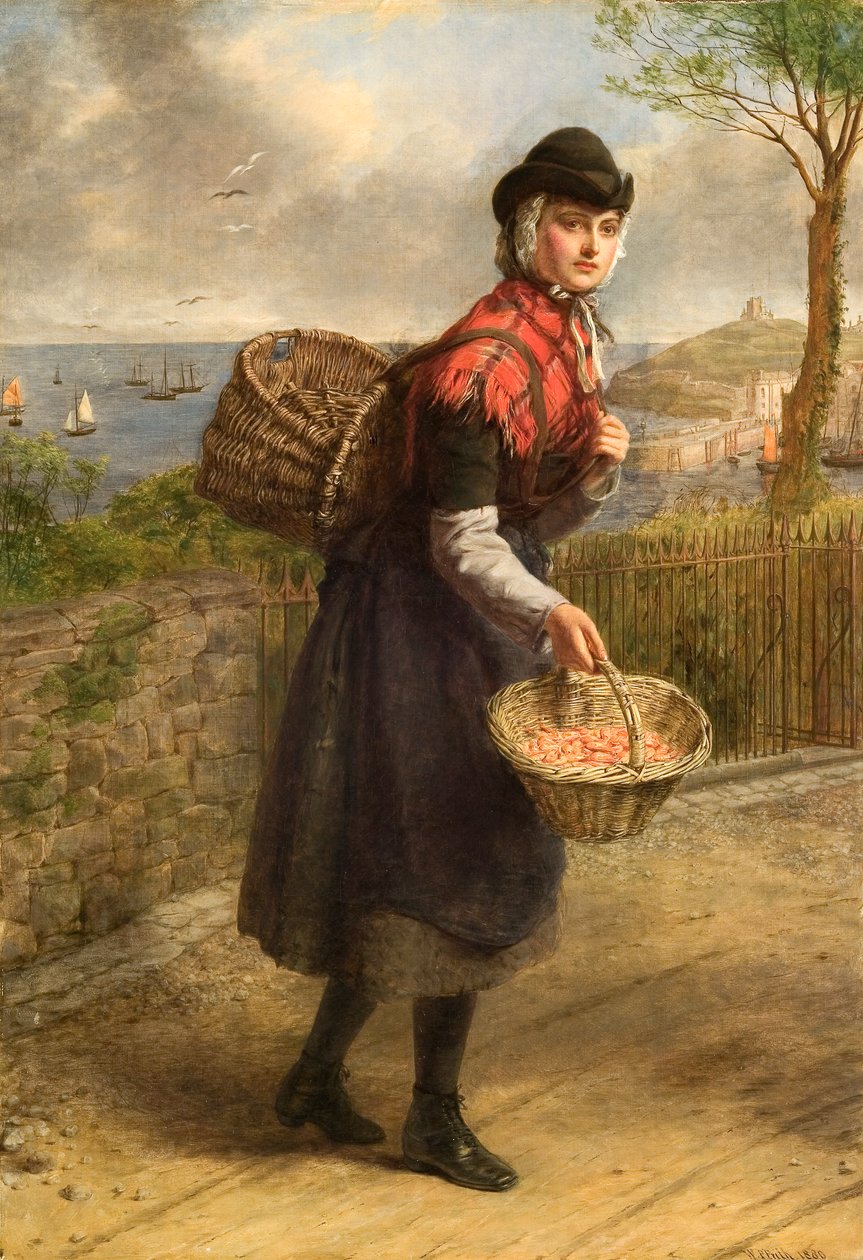Sprzedawca krewetek Tenby autorstwa William Powell Frith