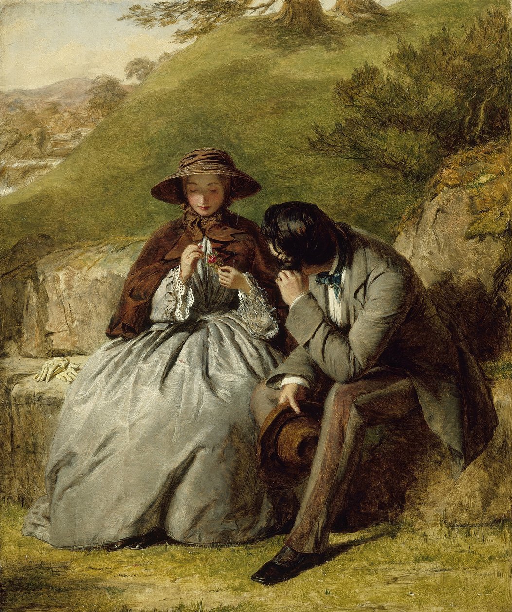 Kochankowie autorstwa William Powell Frith