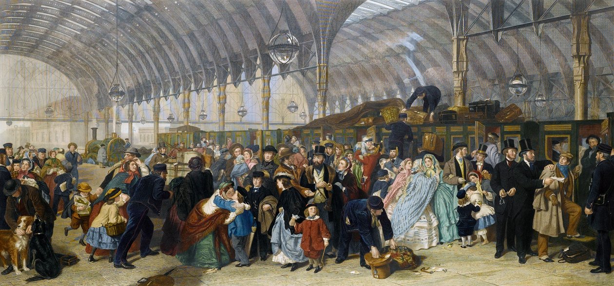 Dworzec kolejowy, 1866 autorstwa William Powell Frith