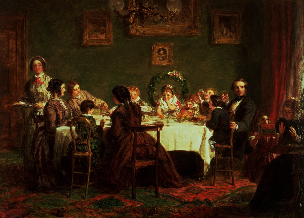 Szkic do „Wiele szczęśliwych powrotów dnia” (olej na płycie) (zob. też 38250) autorstwa William Powell Frith