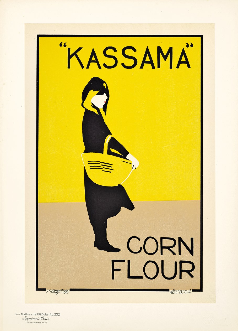Reprodukcja plakatu reklamującego „Kassama Corn Flour” autorstwa William and Pryde James Nicholson