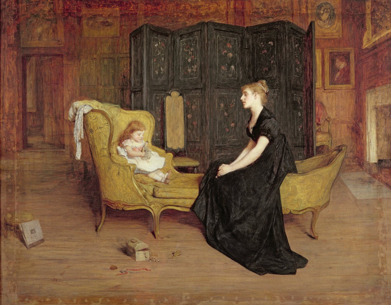 Jej Idol, ok. 1868-70 (olej na płótnie) autorstwa William Quiller Orchardson