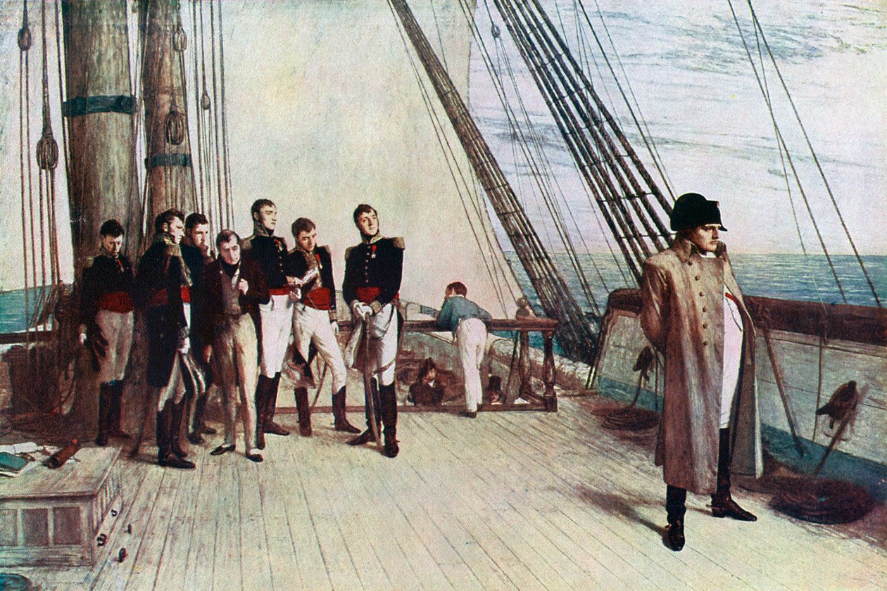 Napoleon na pokładzie Bellerophon, 1815, 1880. autorstwa William Quiller Orchardson