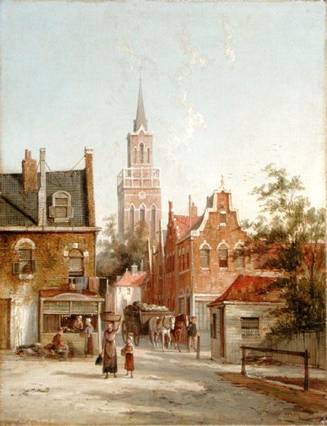 St Johns, Breda (olej na płótnie) autorstwa William R. Dommersen
