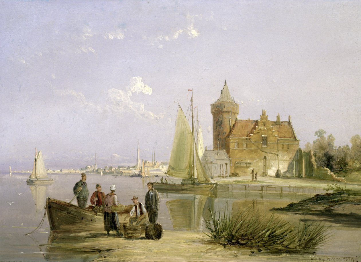 Dom Pytanie, na Amstel, Amsterdam autorstwa William R. Dommersen