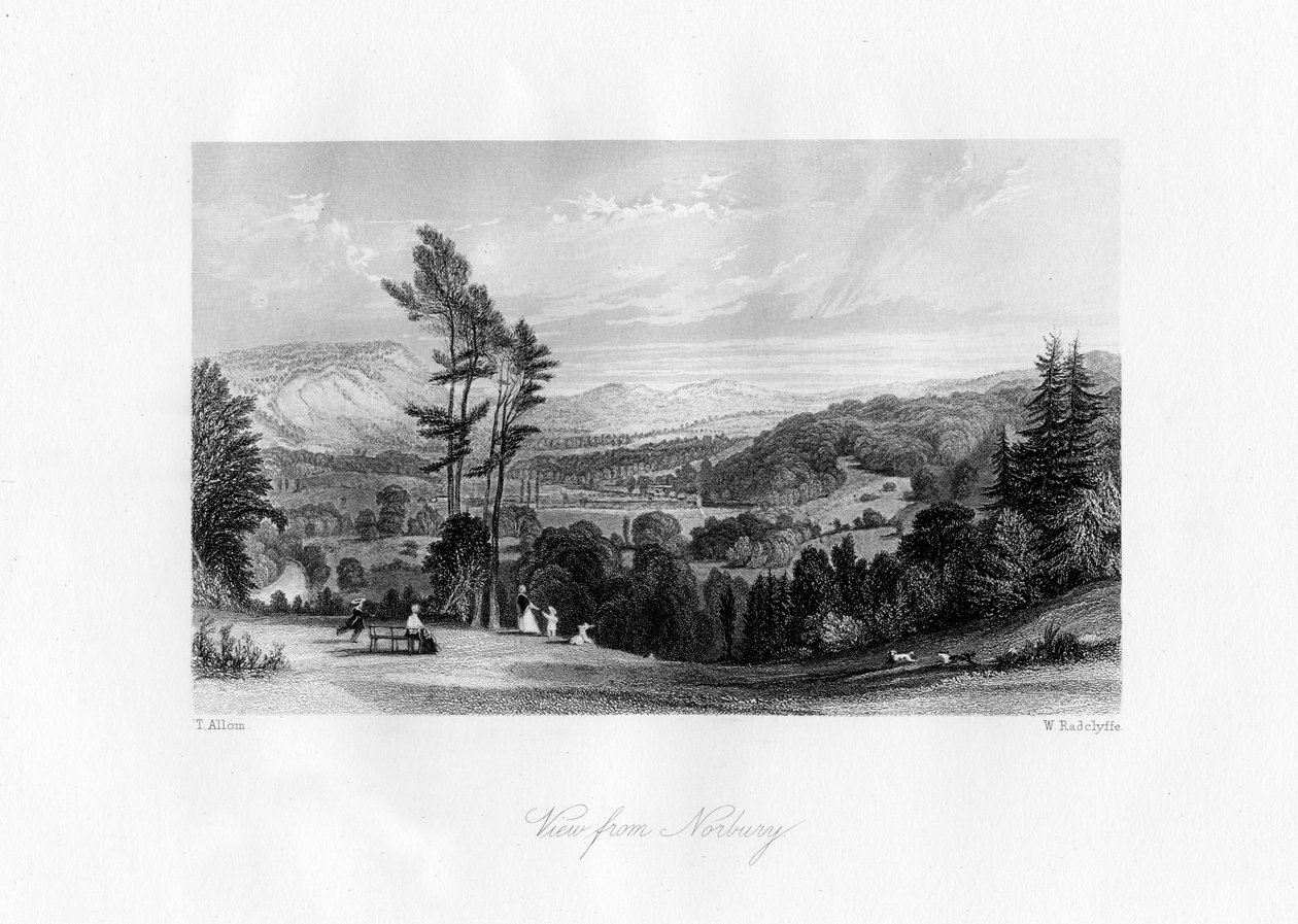 Widok z Norbury, Surrey, XIX wiek. autorstwa William Radclyffe